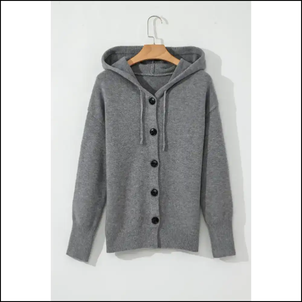 Medium Grey Hooded Cardigan: Finally a Sweater that Gets me 🤪 Needful Things Cardigans