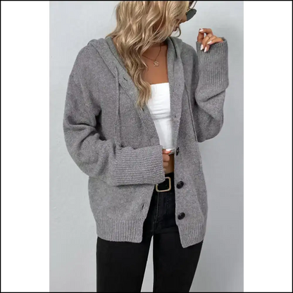 Medium Grey Hooded Cardigan: Finally a Sweater that Gets me 🤪 Needful Things Cardigans