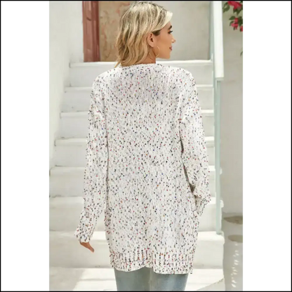 Needful Things: Chic White Dotted Cardigan Polka Dotty I’m Knot Kidding! 🤪 Cardigans
