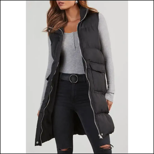 Needful Things: Black Solid Puffer Vest – so Chic it Hurts (but Feels Amazing!) 😎 / s Coats