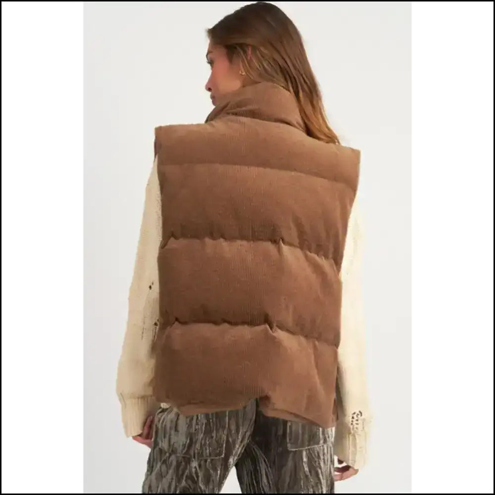 Jungle Green Corduroy Puffer Vest: Ironic Warmth from Needful Things 😂 - Coats