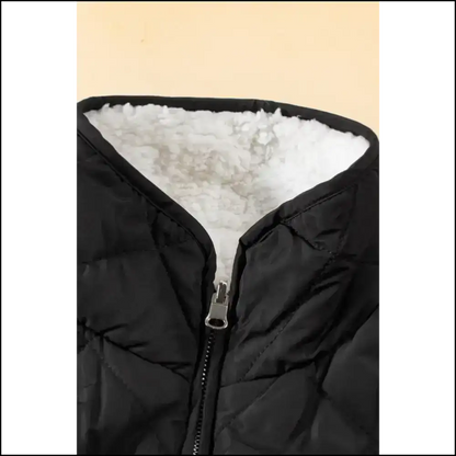 Needful Things: Cozy Black Quilted Fleece Vest so 🖤 Coats