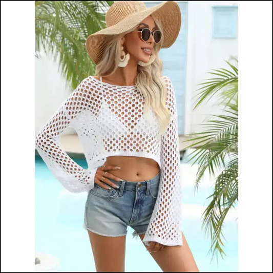 Unleash your Inner Diva: Flaunt that Boat Neck Flare Like a Boss! 😎 - White / s - Cover-ups