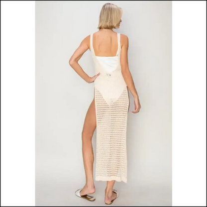 Embrace your Inner Summer Goddess with our Bohemian Crochet Backless Magic! 🌞✨ - Cover-ups