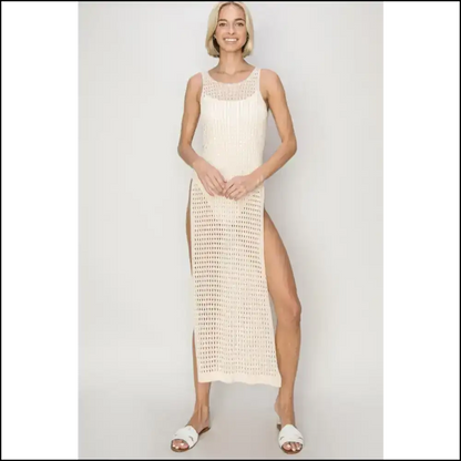Embrace your Inner Summer Goddess with our Bohemian Crochet Backless Magic! 🌞✨ - Beige / s - Cover-ups