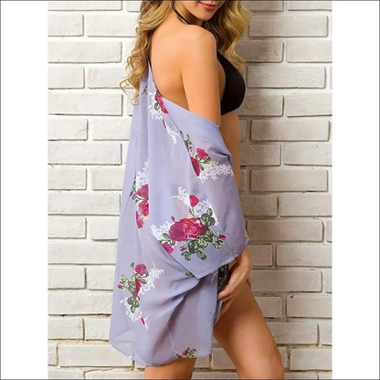 Chic Open Front Half Sleeve Cover-up - Cover-ups
