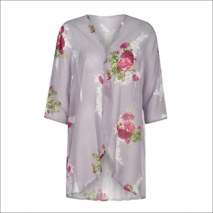 Chic Open Front Half Sleeve Cover-up - Cover-ups