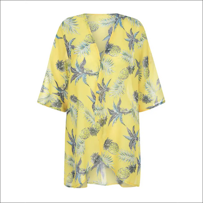 Chic Open Front Half Sleeve Cover-up - Cover-ups