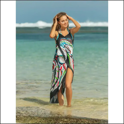 Chic Printed Spaghetti Strap Cover Up - Cover-ups
