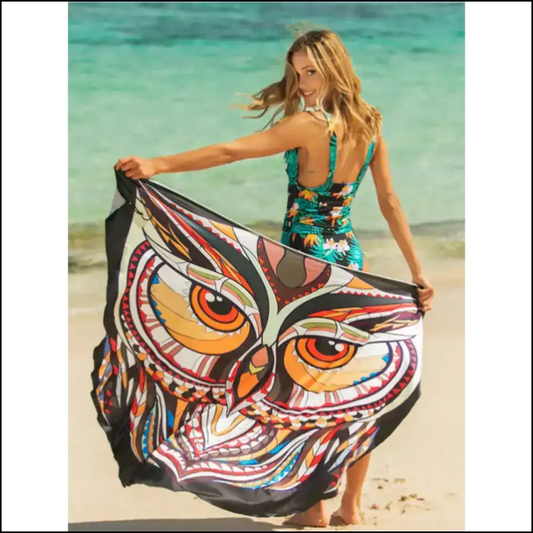 Chic Printed Spaghetti Strap Cover Up - Tangerine / one Size - Cover-ups