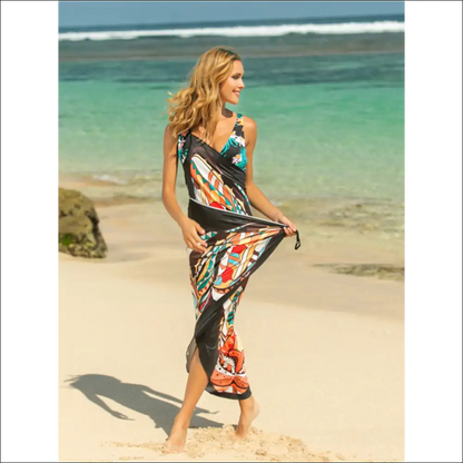 Chic Printed Spaghetti Strap Cover Up - Cover-ups