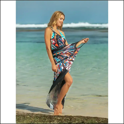Chic Printed Spaghetti Strap Cover Up - Cover-ups