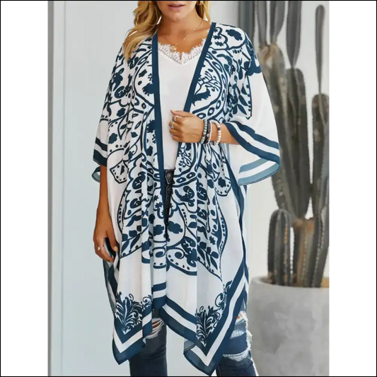 Chic Sheer Open Front Cover-up - White / one Size - Cover-ups