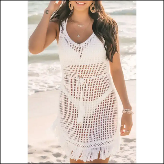 Holy Moly White Crochet Fishnet Needful Things! 🧜‍♀️ Beach / s Cover Ups