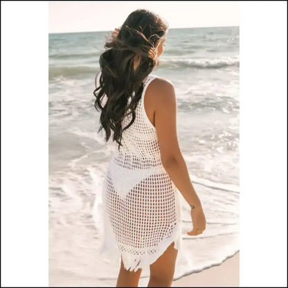 Holy Moly White Crochet Fishnet Needful Things! 🧜‍♀️ Beach Cover Ups