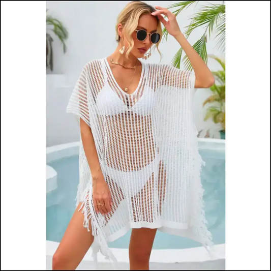 Wings Fringe Trim: Because Every Angel Deserves a Spotlight Moment 😇✨ - White / one Size - Cover-ups