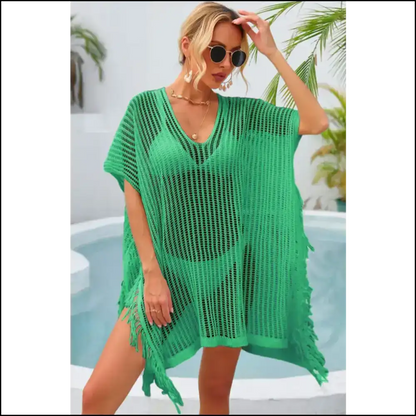 Wings Fringe Trim: Because Every Angel Deserves a Spotlight Moment 😇✨ - Green / one Size - Cover-ups
