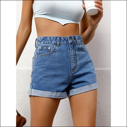 High Waist Denim Shorts for Trendy Women