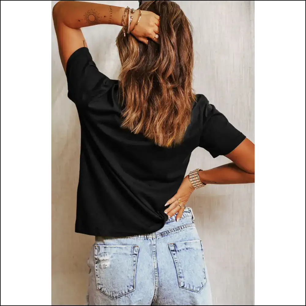 Black Cowgirl Rodeo Graphic Tee - Tees