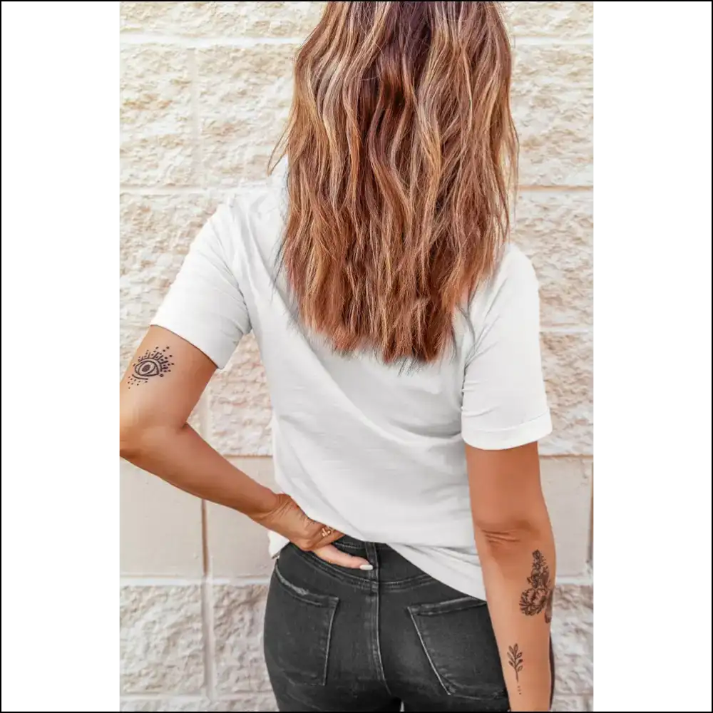 White Nashville Guitar Graphic T-shirt - Tees