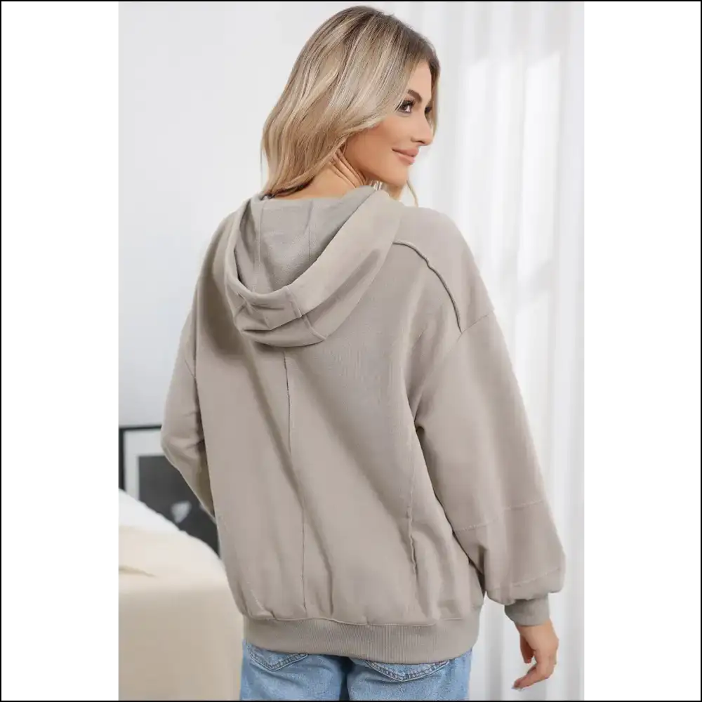 Chic Drawstring Long Sleeve Hoodie - Hoodies