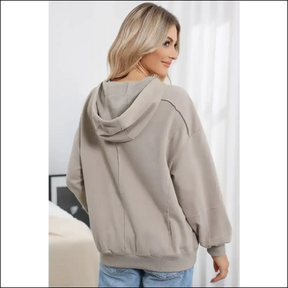 Chic Drawstring Long Sleeve Hoodie - Hoodies