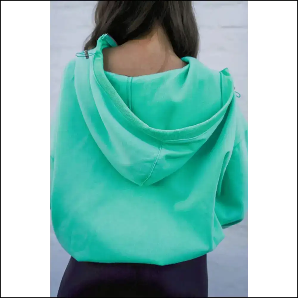 Chic Pocketed Half Zip Long Sleeve Hoodie - Hoodies