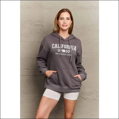 Simply Love California Graphic Hoodie - Hoodies