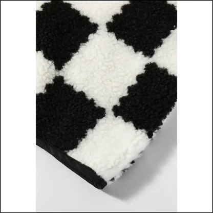 Black Checkered Sherpa Vest: Needful Things’ Cozy Hug! 🖤 Jackets