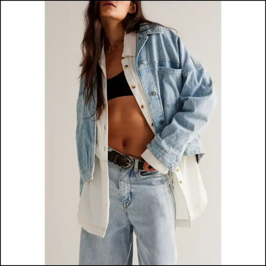 Sky Blue Oversized Denim Jacket: Drowning in Style from Needful Things 💙 - s - Jackets
