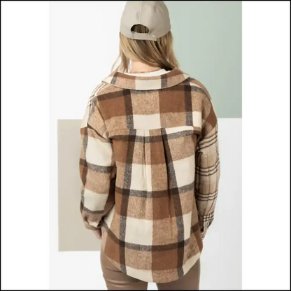 Needful Things: Beige Shacket French Flannel Light Jackets