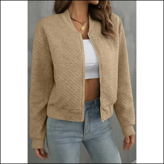 Pale Khaki Baseball Collar Jacket: Needful Things Made you Look! 😉 - s - Jackets