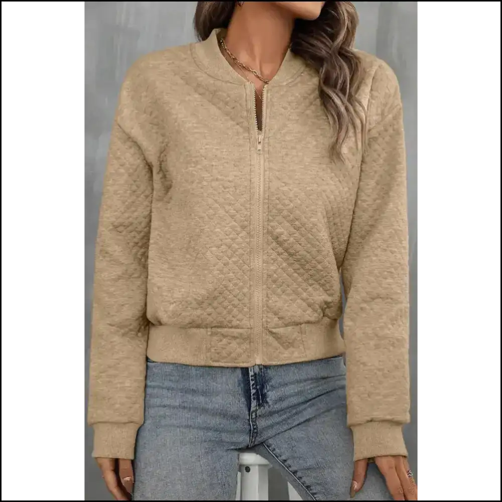 Pale Khaki Baseball Collar Jacket: Needful Things Made you Look! 😉 - Jackets