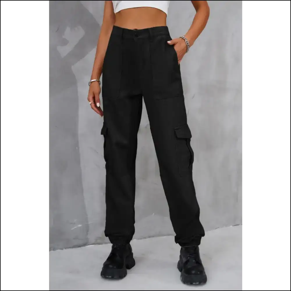 High Waist Jeans: Elevate your Style and Hide Snacks with Pockets! - Black / l - Jeans
