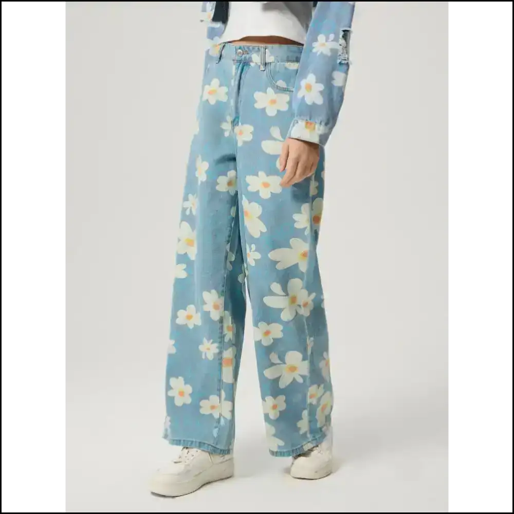 Bloom where You’re Planted in Wide Leg Jeans - Floral Happiness Awaits! 🌸