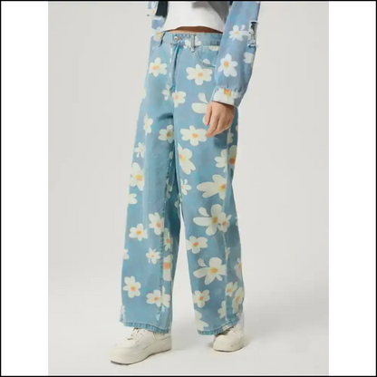 Bloom where You’re Planted in Wide Leg Jeans - Floral Happiness Awaits! 🌸