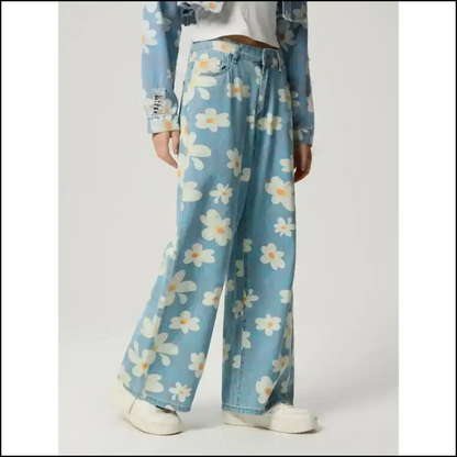 Bloom where You’re Planted in Wide Leg Jeans - Floral Happiness Awaits! 🌸