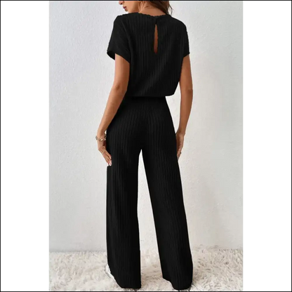 Rose Red Ribbed Jumpsuit: Dangerously Diva Licious 🔥 Jumpsuits