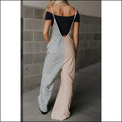 Needful Things: Yellow Stripe Color Block Jumpsuit 🔥warning: May Cause Stares! - Jumpsuits