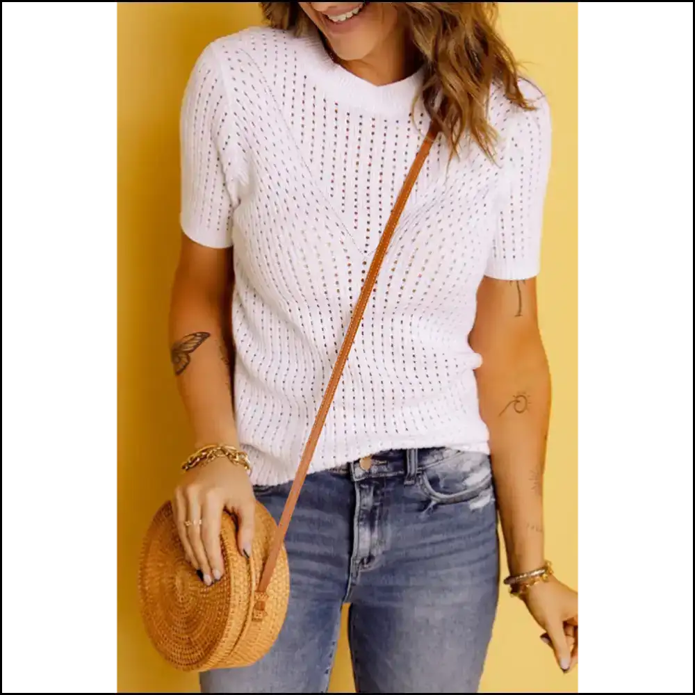 Holy Chic White Hollow! Needful Things Knit Top! 💀🔥 - s - Tops