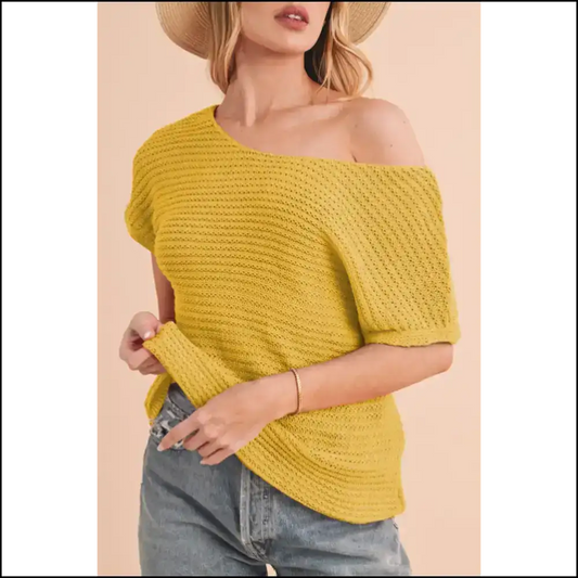 Ginger Batwing Sleeve: Cozy Cute 🦇 Needful Things - Yellow / s - Knit Tops