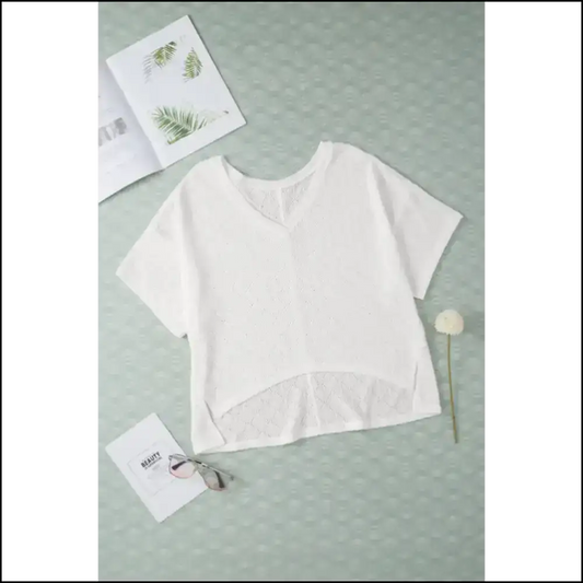 Needful Things: Chic White v Neck Blouse – Oversized 💀 - s - Knit Tops