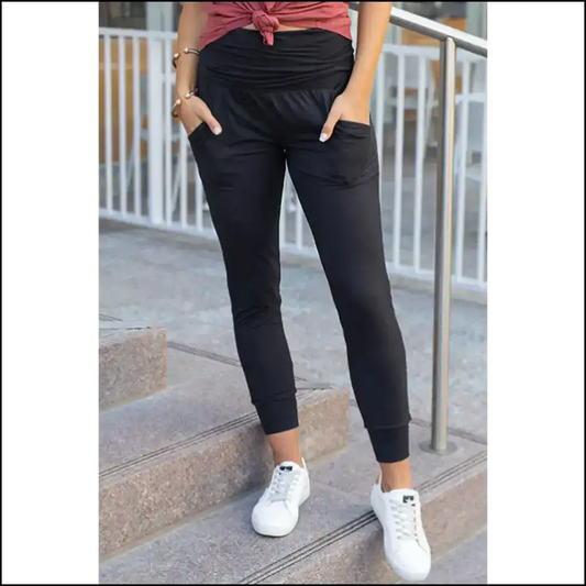 Black Pleated High-waisted Leggings: so Chic it Hurts (so Good) from Needful Things! 🖤 - s - Leggings