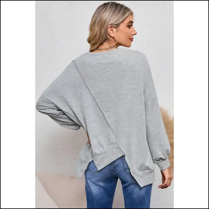 Khaki Colorblock Long Sleeve: so Chic it Hurts (but in a Good Way) 😜 - Sleeve Tops