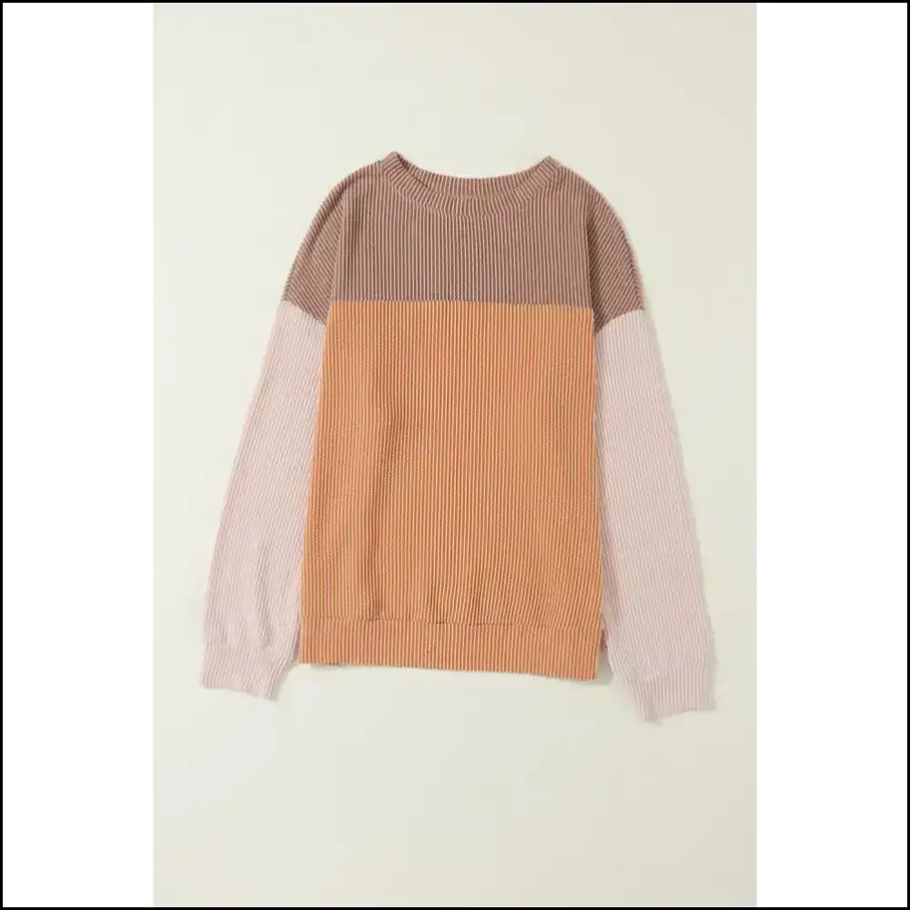 Black Ribbed Color Block Top: Look Good Feel Alive! 💀 Needful Things - Long Sleeve Tops