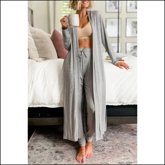 Needful Things: Chic Black Pants Set - i Woke Up this 👑 Skinny Pants! - Light Grey / s - Loungewear