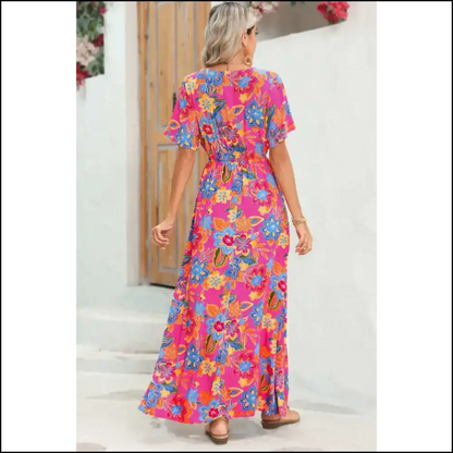 Abstract Botanic Print: Turns Heads Hides Snacks (needful Things) 🌿 Maxi Dresses