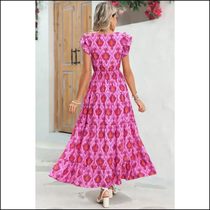 Bonbon Boho Maxi Dress: Unleash your Inner Goddess () 😈 Abstract Print! - Dresses