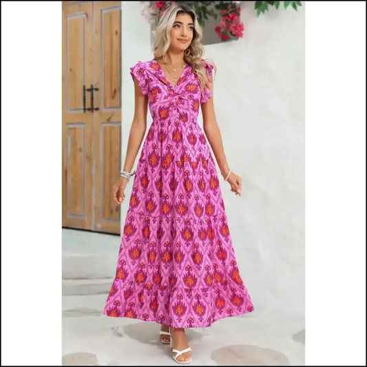 Bonbon Boho Maxi Dress: Unleash your Inner Goddess () 😈 Abstract Print! - s - Dresses