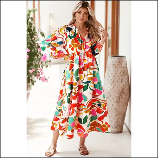 Orange Abstract Tie Maxi Dress: so Fabulous It’s Scary! 😈 Needful Things / s Dresses